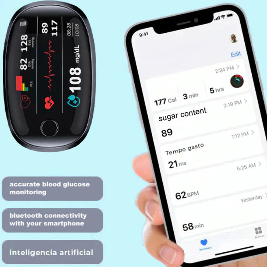 🔥Final 3 Hours – Limited Stock Left🏆Non-Invasive Smart Blood Sugar Tracking Device 99.9% Accuracy (Mayo Clinic Recommended)